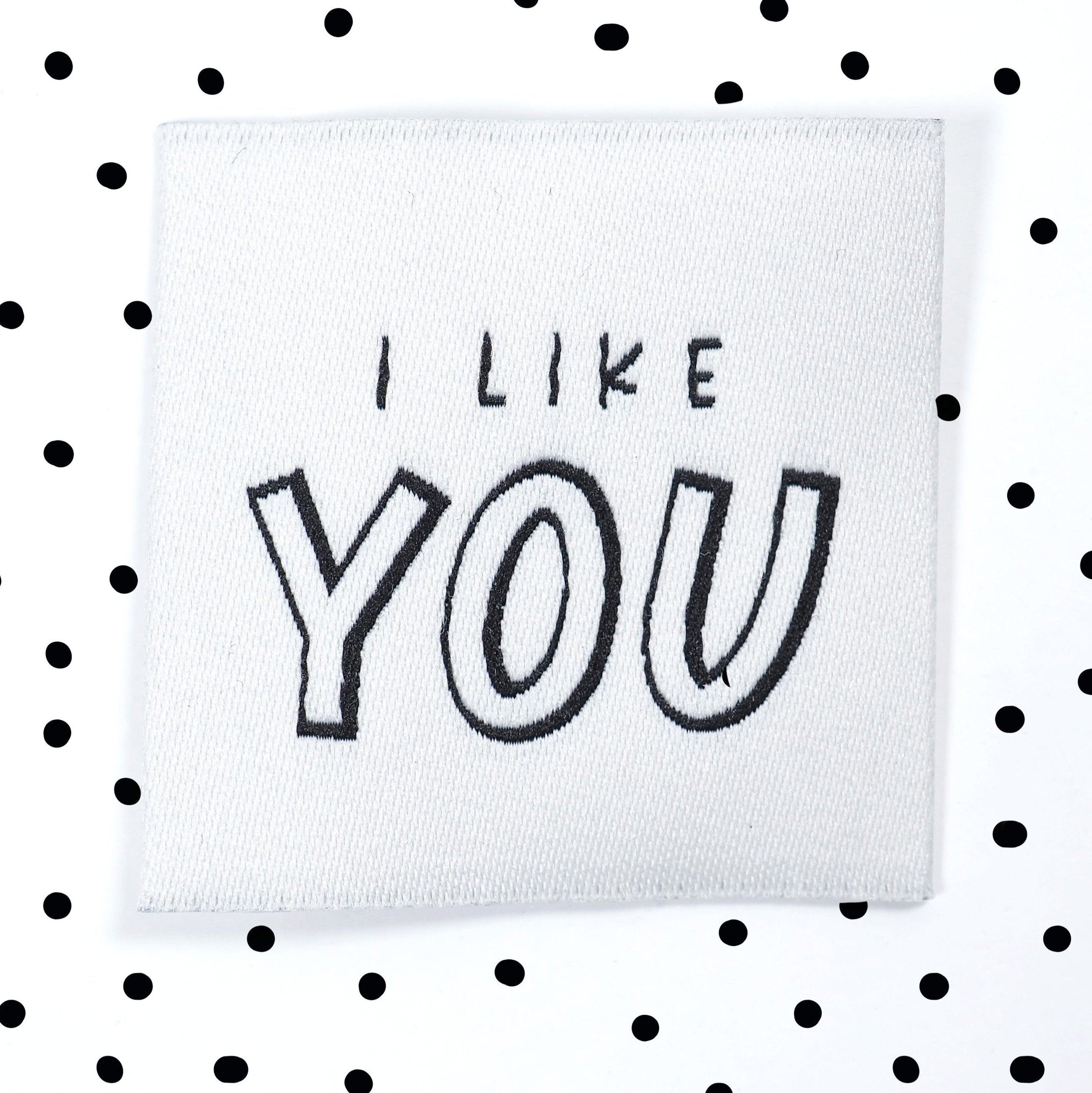 Weblabel *I like you* 4x4 cm - 4er Pack