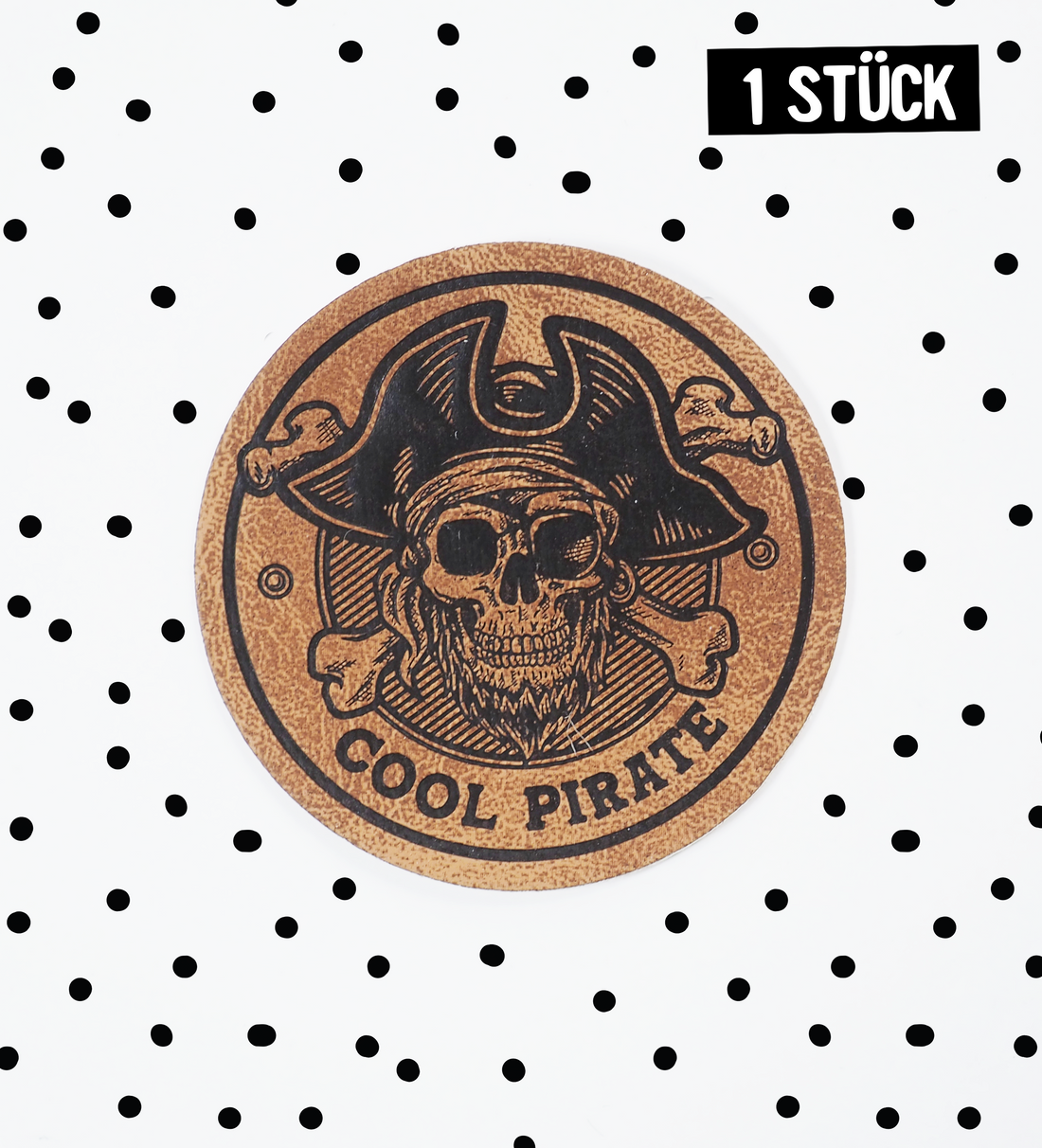 Kunstlederlabel - pirate *iron-on*