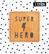 Kunstlederlabel - super hero *iron-on*