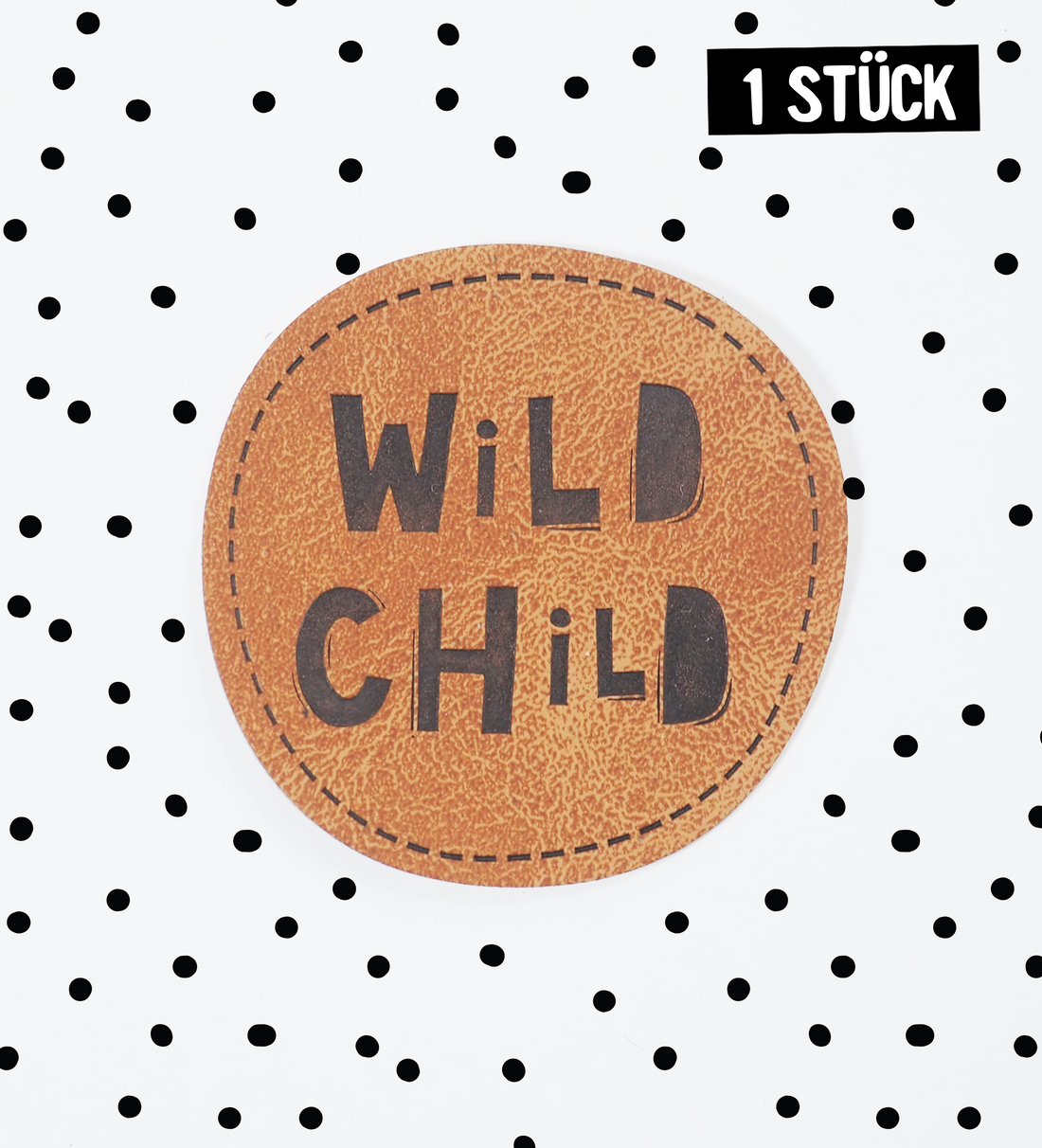 Kunstlederlabel - wild child *iron-on*