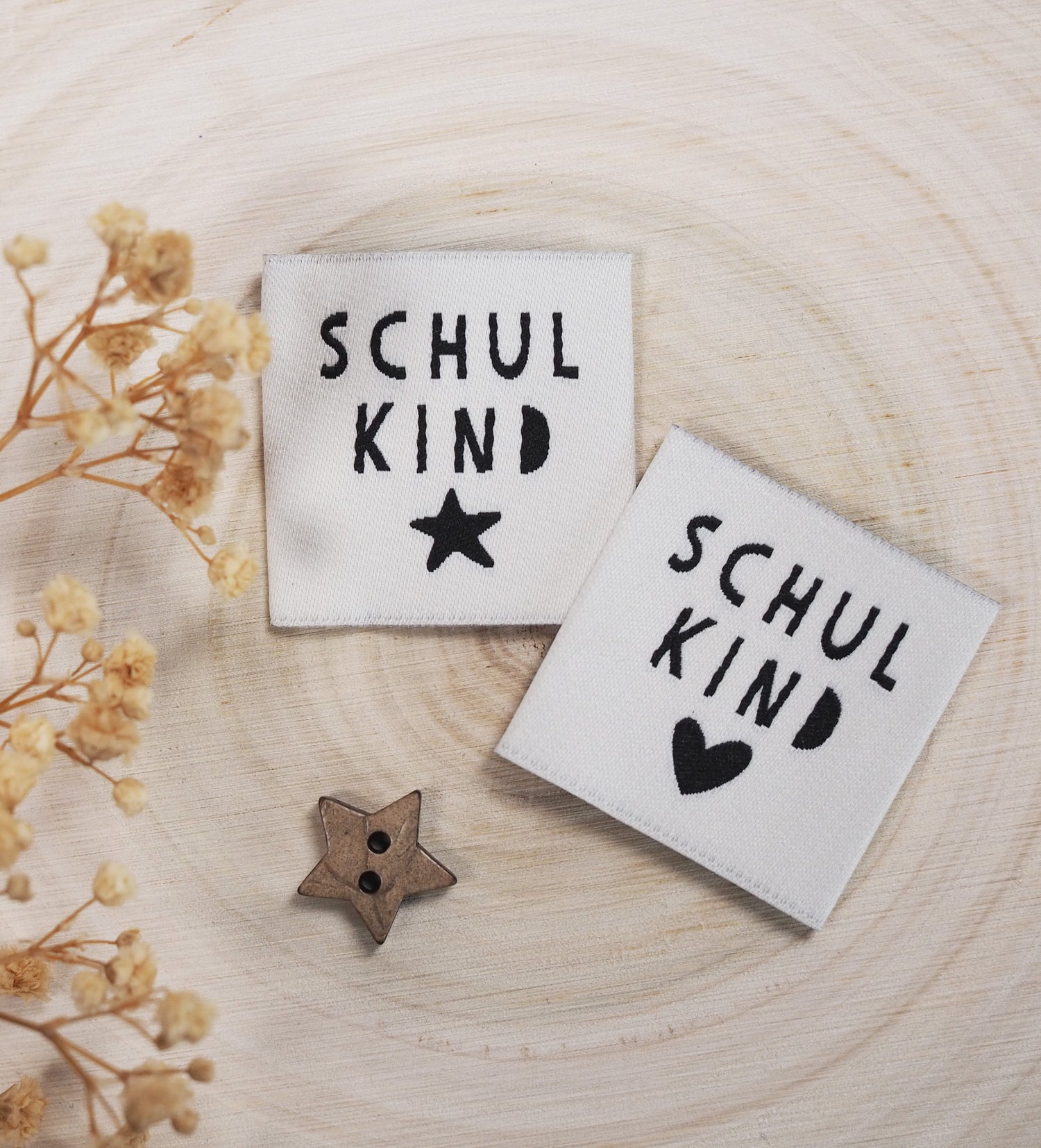 Weblabel *Schulkind - Stern* 3,5x3,5 cm - 4er