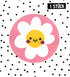 Patch - Blume - rosa *iron-on*