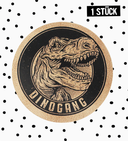 Kunstlederlabel - dinogang *iron-on*