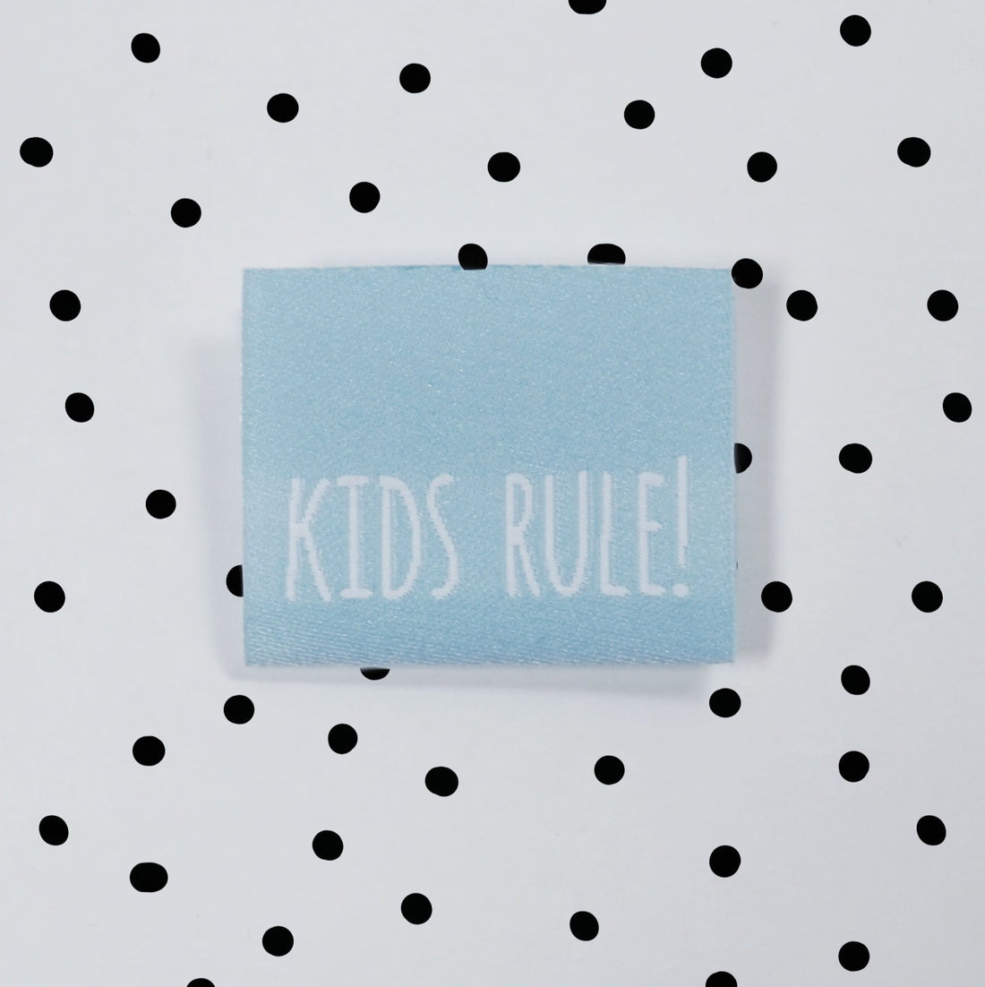 Weblabel *KIDS RULE* - 2,7 x 2,2 cm - 4er Pack