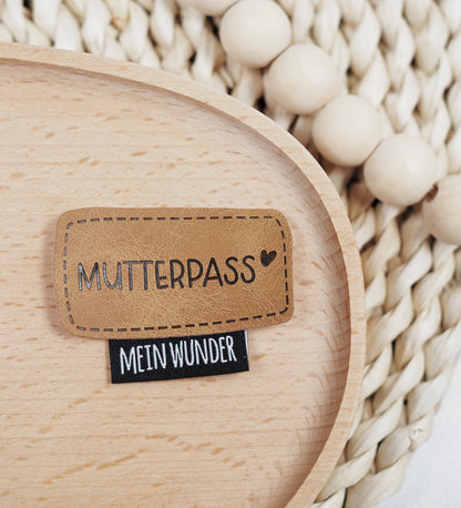 Kunstlederlabel - Mutterpass *iron-on*