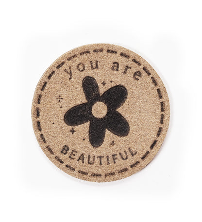 Kunst-Wildlederlabel - you are beautiful *iron-on*