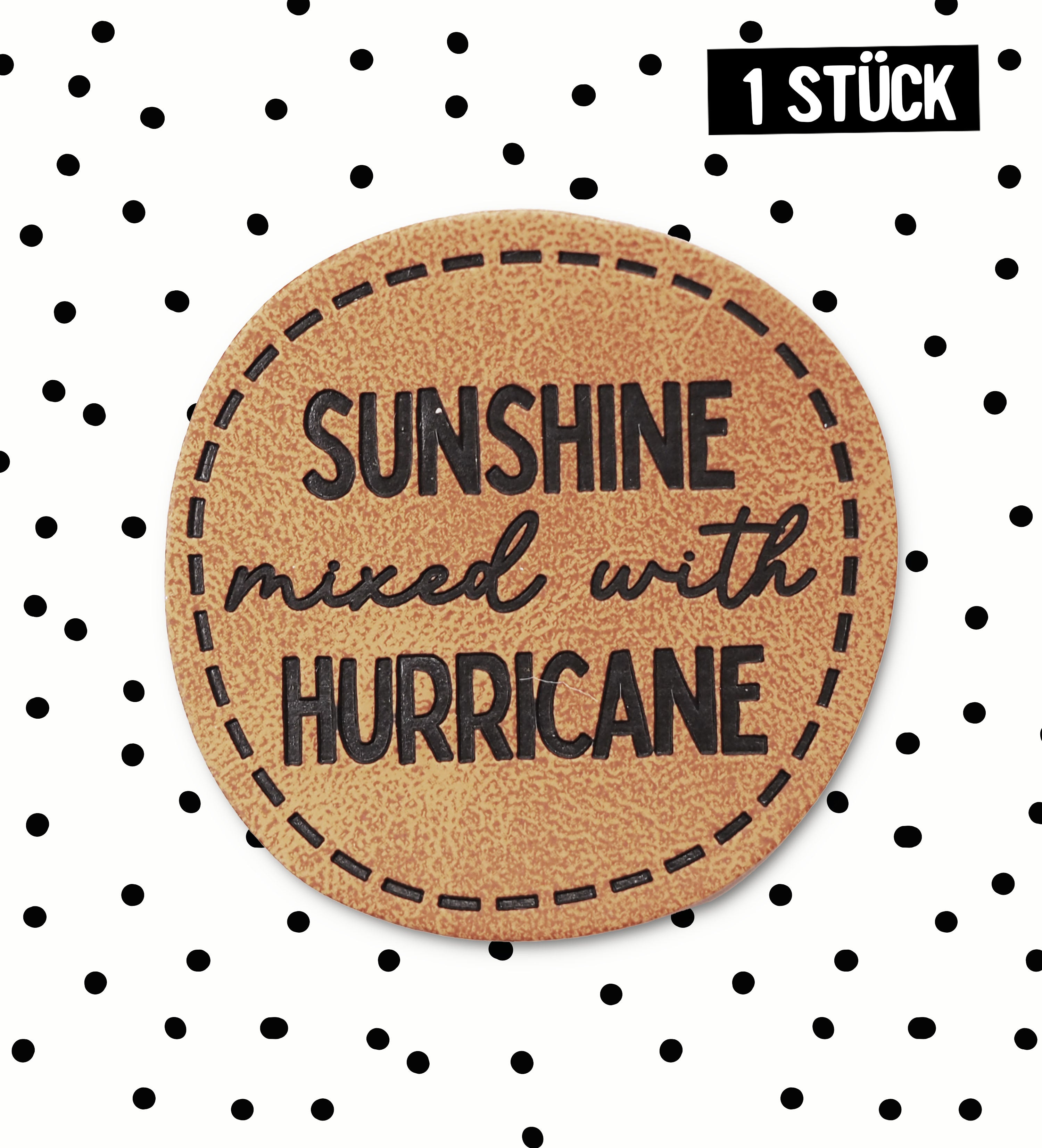 Kunstlederlabel - Sunshine mixed with hurricane *iron-on*