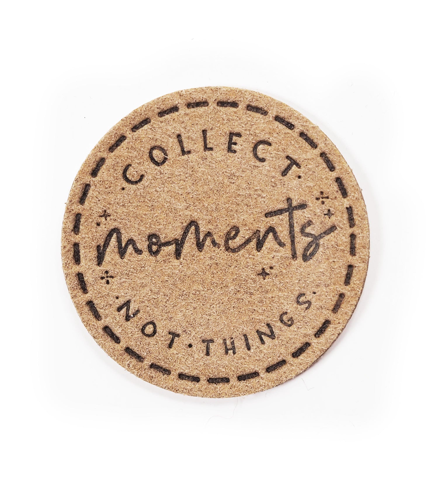 Kunst-Wildlederlabel - Collect Moments *iron-on*