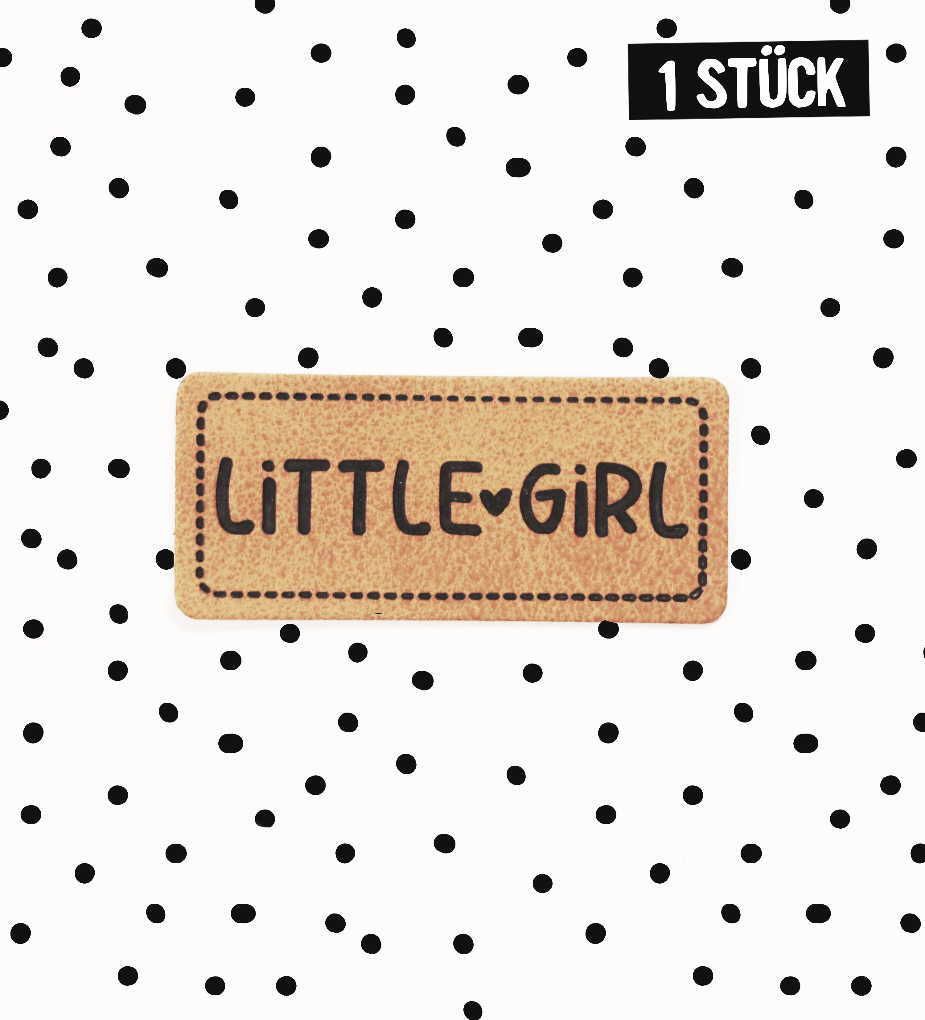 Kunstlederlabel - little girl *iron-on*