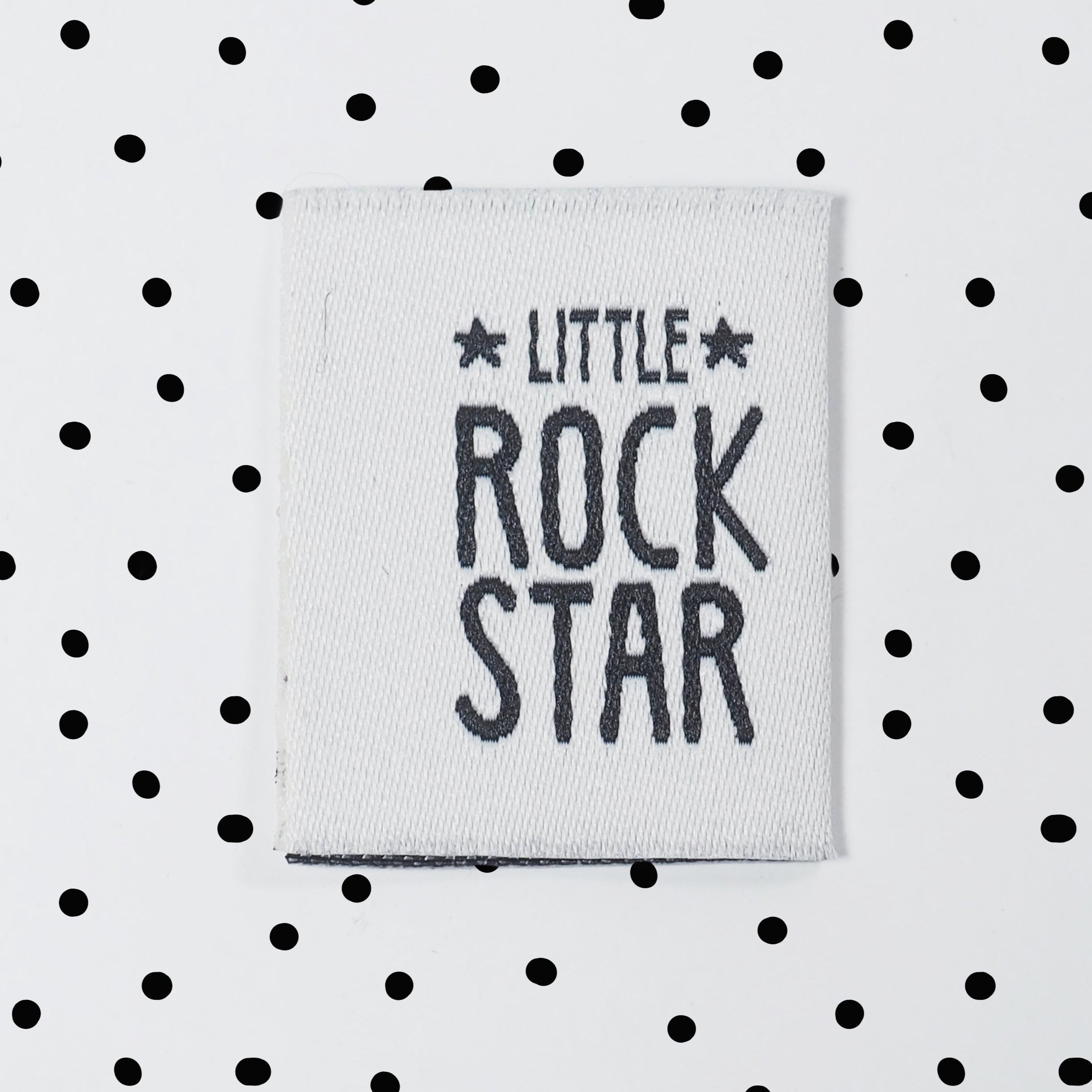 Weblabel *little rockstar* - Weiß - 4er Pack