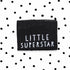 Klapp-Weblabel - *little superstar* schwarz* - 4er Pack