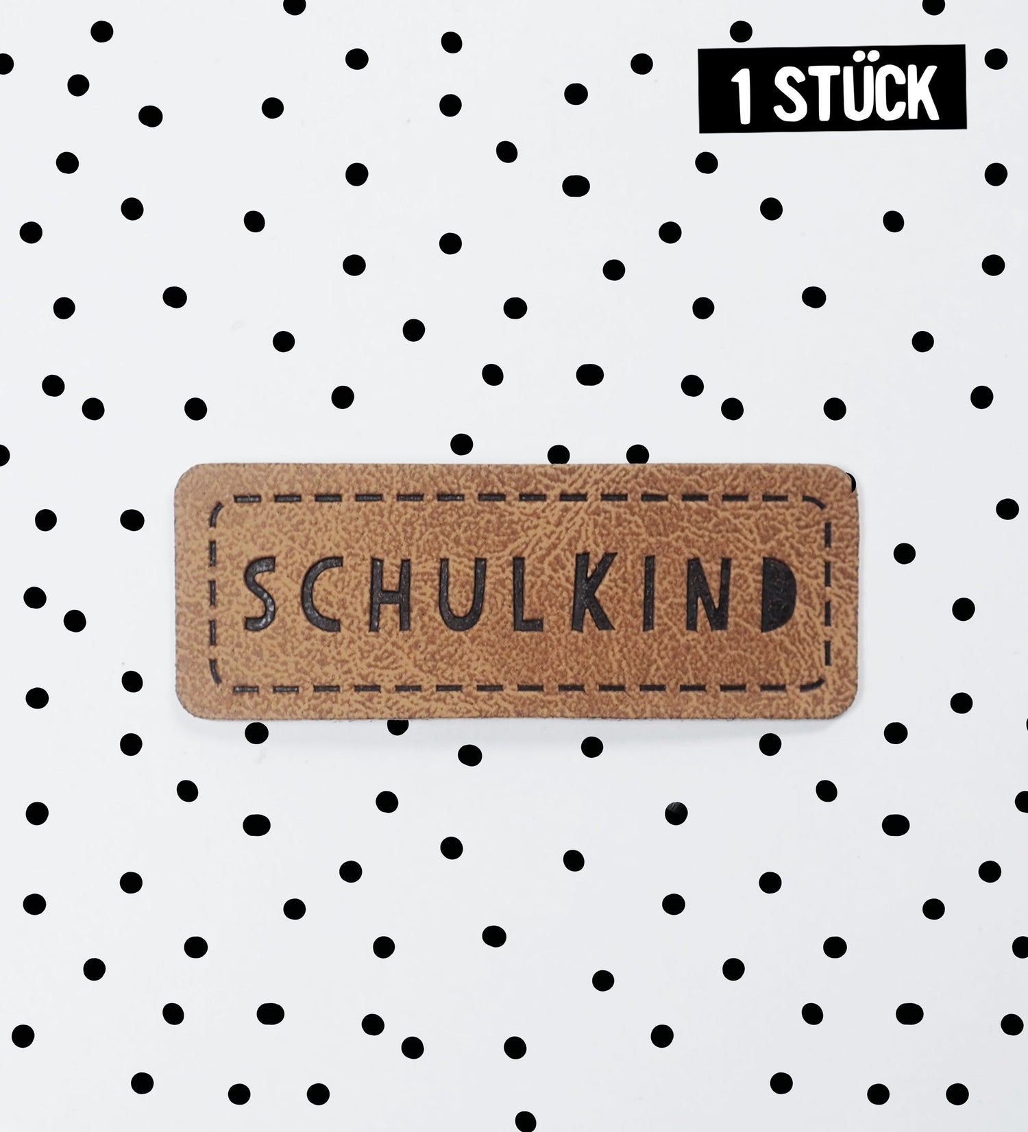 Kunstlederlabel - Schulkind *iron-on*