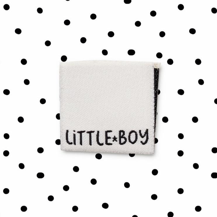 Klapp-Weblabel *little boy* - 4er Pack