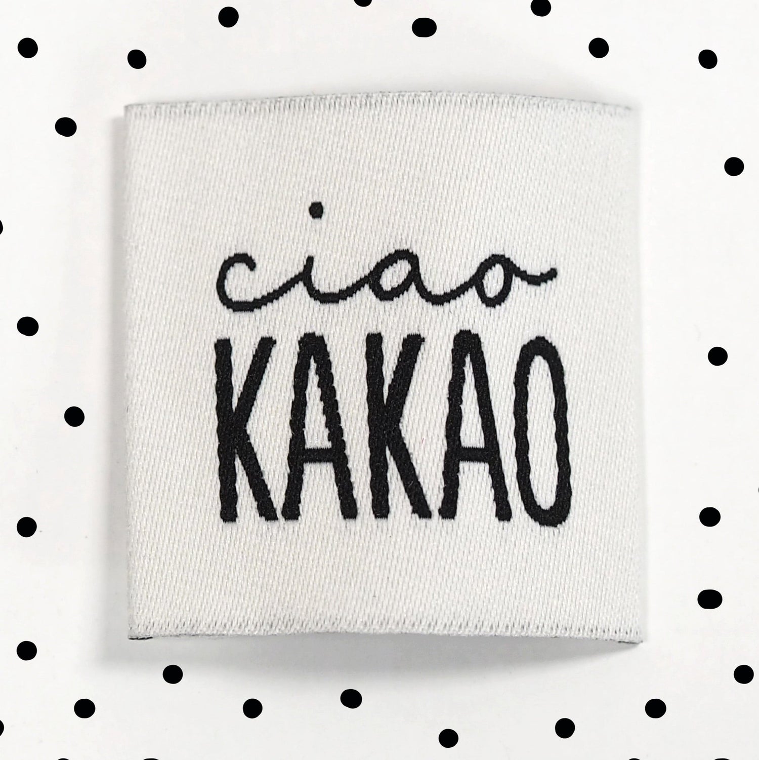 Weblabel *ciao Kakao* 3,5x3,5 cm - 4er