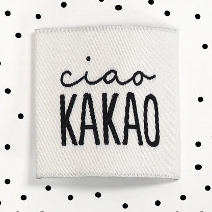 Weblabel *ciao Kakao* 3,5x3,5 cm - 4er