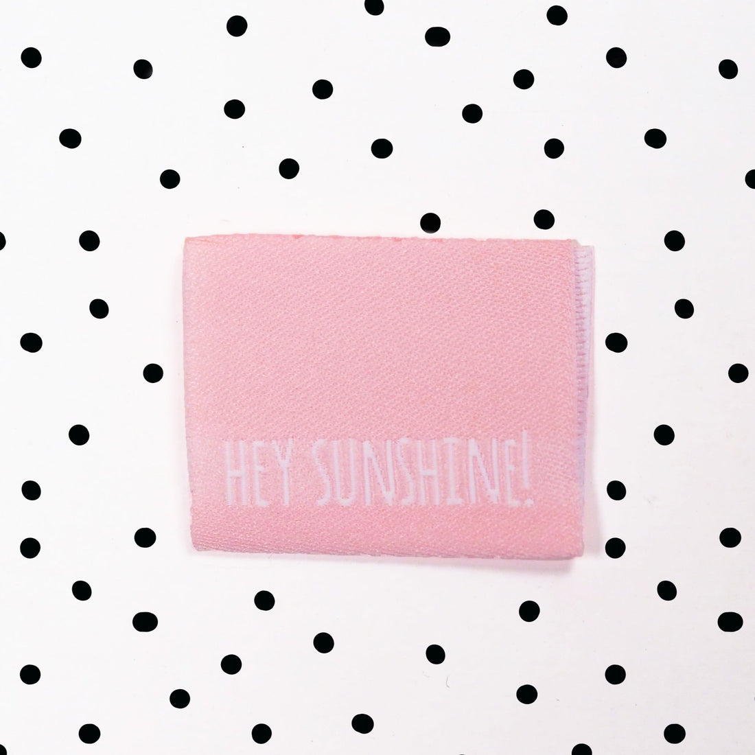 Weblabel *HEY SUNSHINE!* auf Rosé - 2,7 x 2,2 cm - 4er Pack