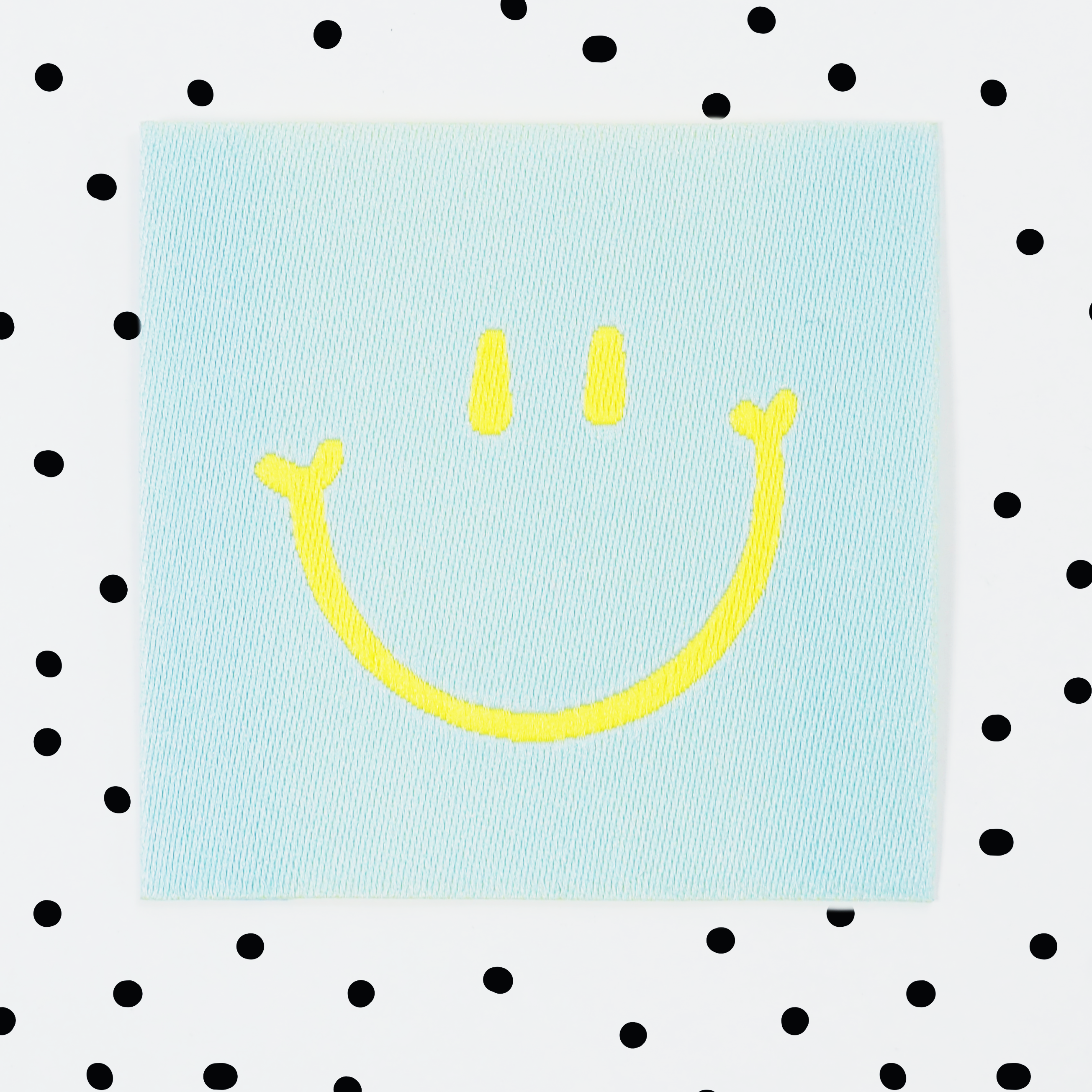 Weblabel *blue smiley* 4x4 cm - 4er Pack