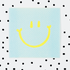 Weblabel *blue smiley* 4x4 cm - 4er Pack